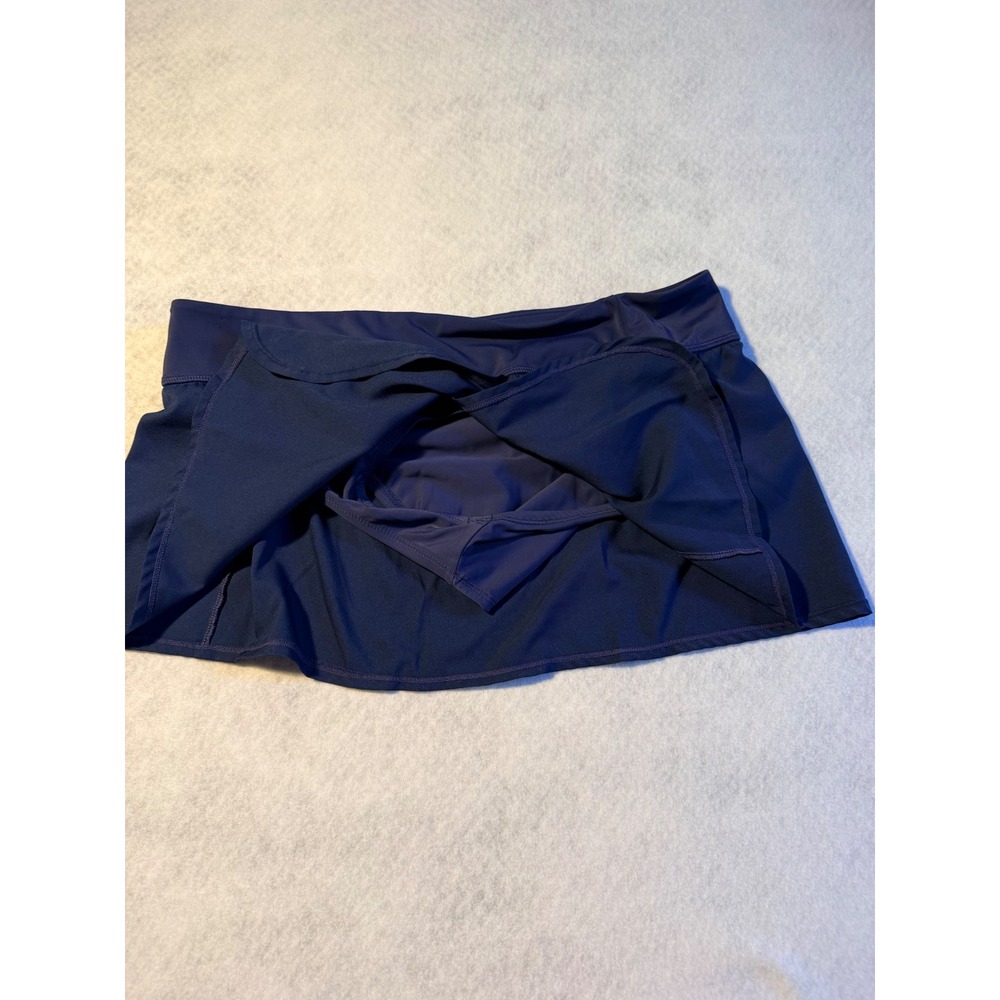 Nike Womens Navy Blue Athletic Tennis Golf Running Skort Size XL Zipper Pocket - Picture 4 of 7